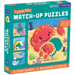 Ocean Babies I Love You Match Up Puzzle by Mudpuppy