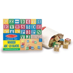 Wooden ABC 123 Blocks 50 Piece Set by Melissa Doug