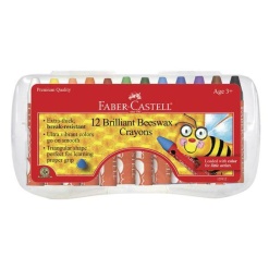 12 Brilliant Beeswax Crayons by Faber Castell