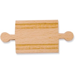 2 Straight Male Train Track Piece by Wooden Tracks