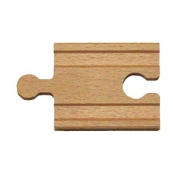 2 Straight Train Track Piece by Wooden Tracks