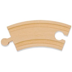 3.25 Curved Train Track Piece by Wooden Tracks
