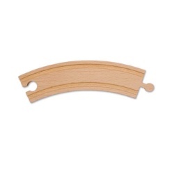 6 Curved Train Track Piece by Wooden Tracks