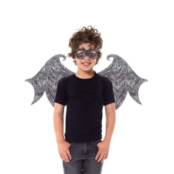 Black Dragon Wing and Mask Set by Little Adventures