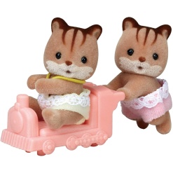 Calico Critters Hazelnut Chipmunk Twins by Epoch Everlasting Play