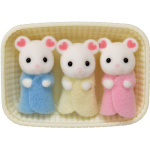 Calico Critters Marshmallow Mouse Triplets by Epoch Everlasting Play