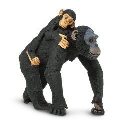 Chimpanzee with Baby by Safari