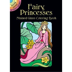 Fairy Princesses Stained Glass Coloring Book by Dover Publications