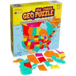 GeoPuzzle USA Canada by Geotoys