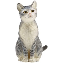 Grey Sitting Cat by Schliech