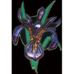Iris Pin by WM Spear Designs