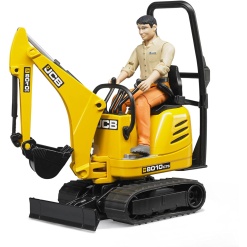 JCB Micro Excavator and Construction Worker by Bruder