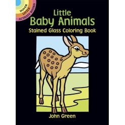 Little Baby Animals Stained Glass Coloring Book by Dover Publications