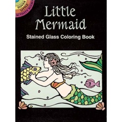 Little Mermaid Stained Glass Coloring Book by Dover Publications