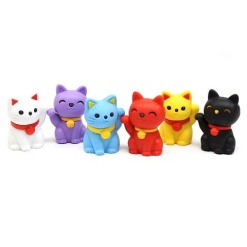 Lucky Cat Eraser by Iwako
