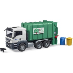 MAN TGS Rear Loading Garbage Truck Green by Bruder