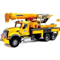 Mack Granite Liebherr Crane Truck-by-Bruder
