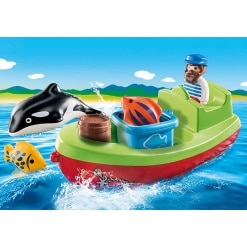 Playmobil 123 Fisherman With Boat by Playmobil