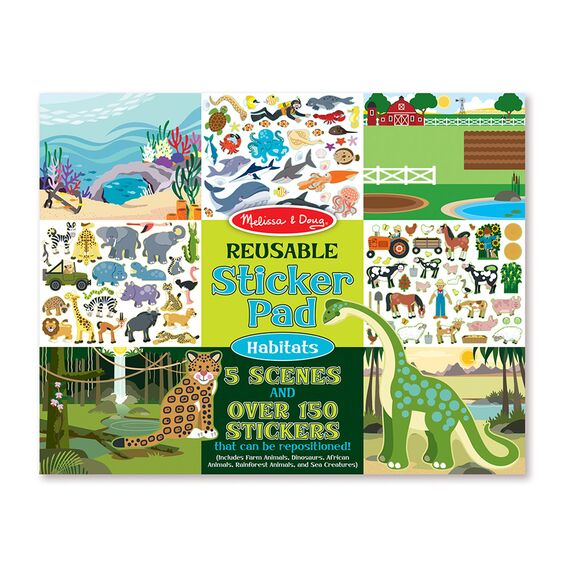 Reusable Sticker Pad Habitats by Melissa Doug Reusable Sticker Pad Habitats by Melissa Doug