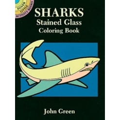 Sharks Stained Glass Coloring Book by Dover Publications