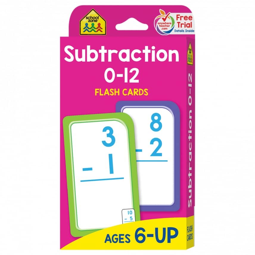 Subtraction 0 12 Flash Cards by School Zone Subtraction 0 12 Flash Cards by School Zone
