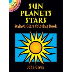Sun Planets Stars Stained Glass Coloring Book by Dover Publications