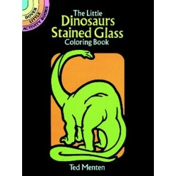 The Little Dinosaurs Stained Glass Coloring Book by Dover Publications