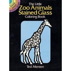 The Little Zoo Animals Stained Glass Coloring Book by Dover Publications