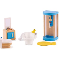 Wooden Dollhouse Family Bathroom by Hape