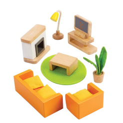 Wooden Dollhouse Media Room by Hape