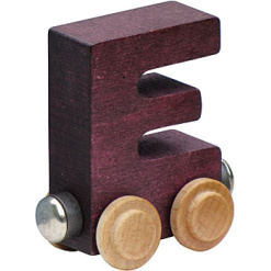Wooden E Train Letter by Maple Landmark