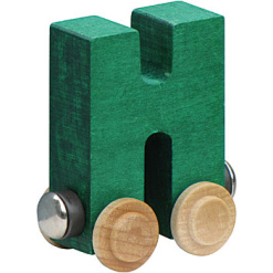 Wooden H Train Letter by Maple Landmark