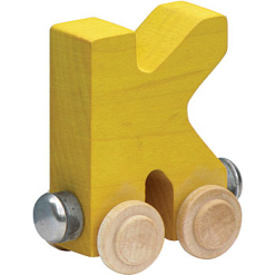 Wooden K Train Letter by Maple Landmark
