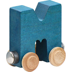 Wooden M Train Letter by Maple Landmark