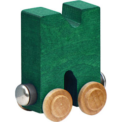 Wooden N Train Letter by Maple Landmark