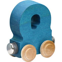 Wooden Q Train Letter by Maple Landmark