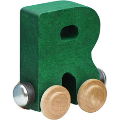 Wooden R Train Letter by Maple Landmark