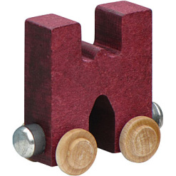 Wooden W Train Letter by Maple Landmark