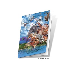 Animal Migration 3D Card with Bookmark by Artgame