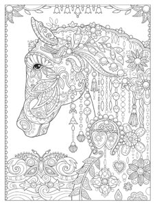 Creative Haven Dream Horses Coloring Book by Dover Publications 3