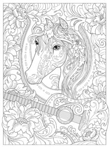 Creative Haven Dream Horses Coloring Book by Dover Publications 4