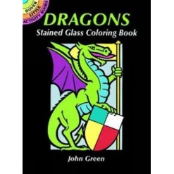 Dragons Stained Glass Coloring Book by Dover Publications