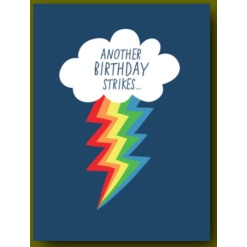 Happy Birthday Lightning Strike Card by Great Arrow Graphics