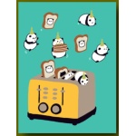Happy Birthday Panda Party Card by Great Arrow Graphics