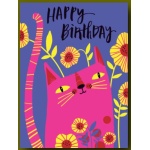 Happy Birthday Pink Kitty Card by Great Arrow Graphics