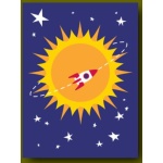 Happy Birthday Rocket Card by Great Arrow Graphics
