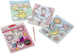 My First Paint With Water Kids Art Pad With Paintbrush Cheerleaders Flowers Fairies and More by Melissa Doug 2