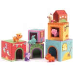 Nesting Block Tower With Animals by Djeco