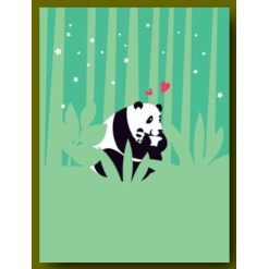 Panda Bear and Cub New Baby Card by Great Arrow Graphics
