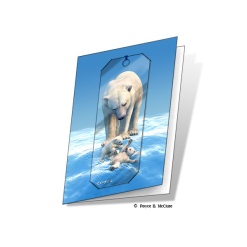 Polar Bears 3D Card with Bookmark by Artgame